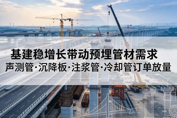 武强基建稳增长带动预埋监测管材需求，声测管、沉降板、注浆管订单持续放量